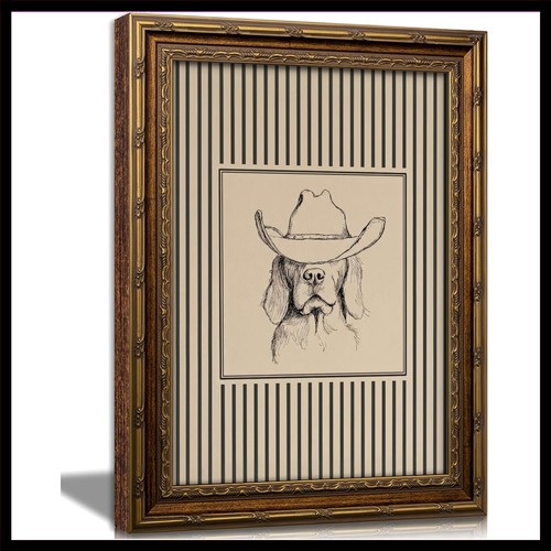 Charming cowboy dog canvas - charming,